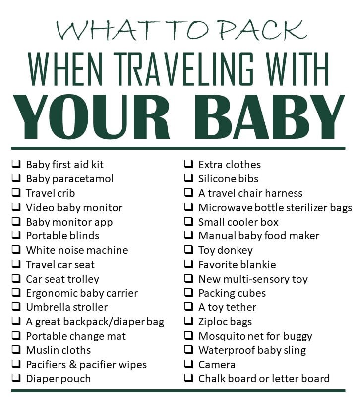 baby travel checklist