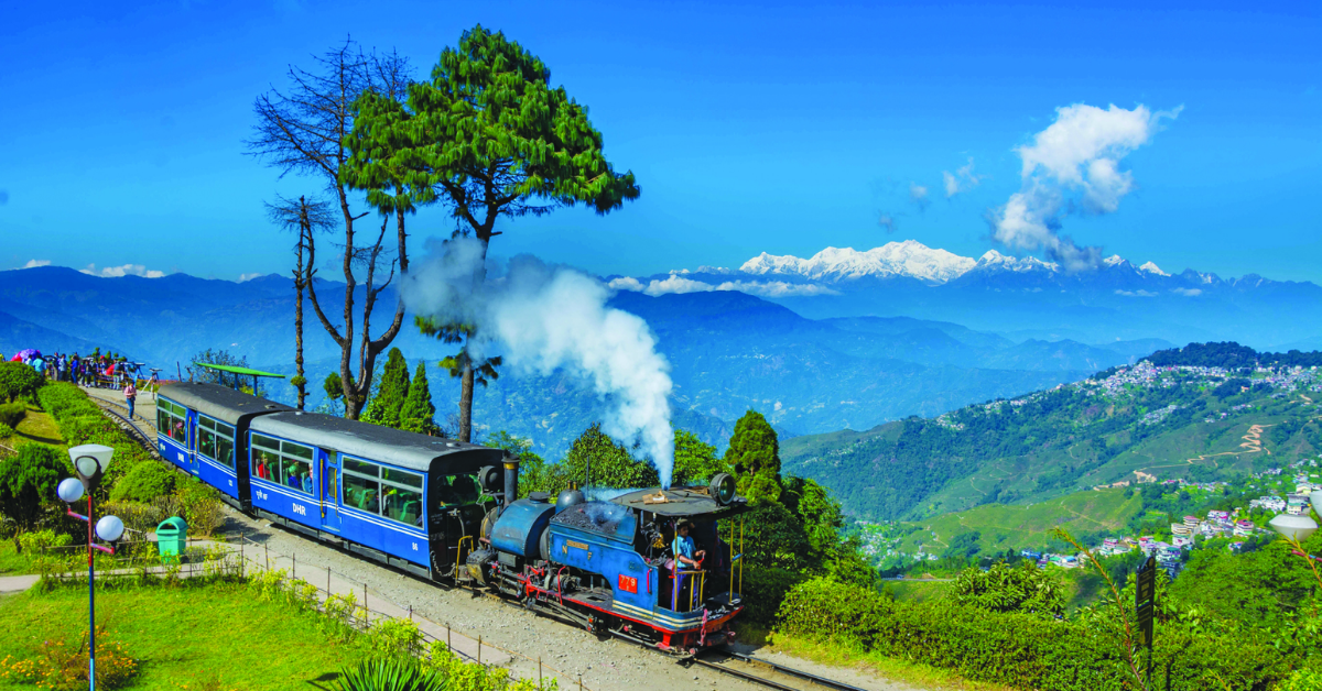 Toy Train ride in hills of Darjeeling - India Chalk